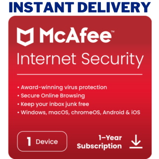 McAfee Internet Security 2023 1 Device 1 Year Antivirus 