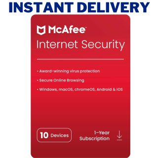 McAfee Internet Security 2023 10 Devices 1 Year Antivirus 
