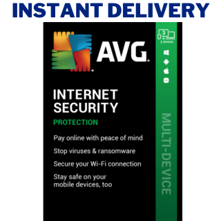 AVG Internet Security 2023 3 Devices 1 Year 