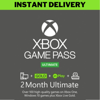 Xbox 2 Months Game Pass Ultimate + Live Gold - XBOX One / Series X|S / Windows 10 Key