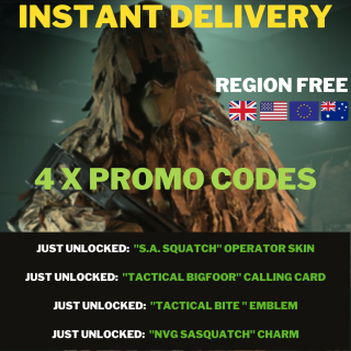 COD MW2 Jack Links Ghillie Suit Code - 4 Pack / 120 Minutes of 2XP / COD Call of Duty: Modern Warfare 2 & Warzone 2.0