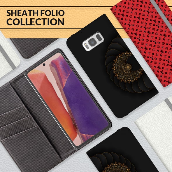 Faux Vegan Leather Folio Cases For Mobile Phones